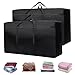 Produktbild LANSKYLAN 2er Set Super Groß Aufbewahrungstasche 180L Bettdecken Aufbewahrung 600D Oxford XXL Große Tasche Tote Bag mit Reißverschluss Wasserdicht Bettwäsche Taschen Aufbewahrung für Bettdecken
