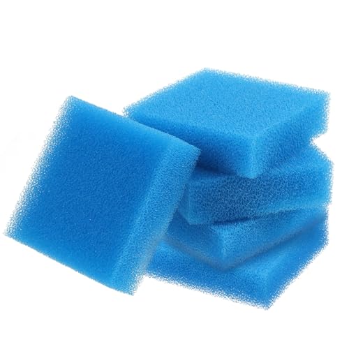 Xthrotsenk 6 Pack Aquarium Sponge Fish Tank Scrubber for Glass Fish Tank Cleaning Sponge Aquarium Cleaning Sponges Cleaner Tools Algae Scrubber for Fishes Tanks Wall Cleaners (Blue)