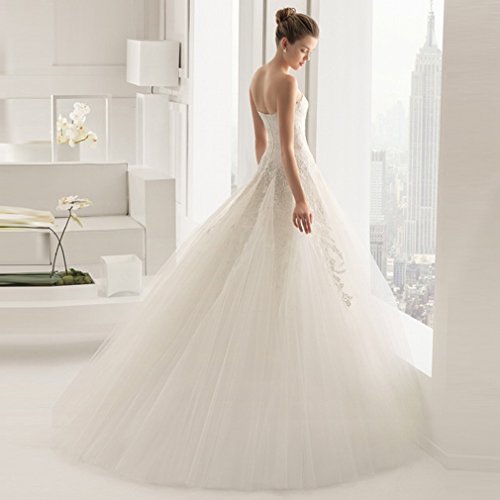 Robe de mariée princesse de taille M à épaules dénudées