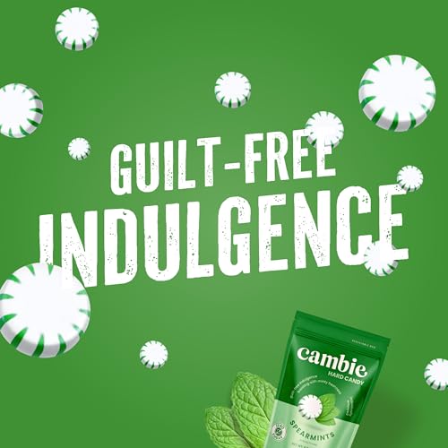 Image of Cambie Sugar Free Hard Candy, 8 ounces of Sugar Free Candy Individually Wrapped, Spearmint