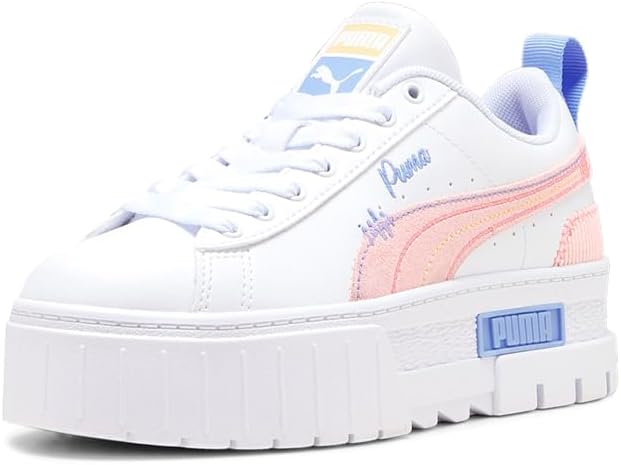 PUMA Kids Girls Mayze Sweater Weather Platform Sneakers Shoes - Pink, White 7 Big Kid Pink image 2 of 6 B0CFQDQJGP