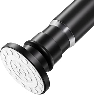 Small Tension Curtain Rod 18-32 Inch Spring Tension Rod Short Shower Curtain Rod No Drilling Adjustable Black Shower Rod,Heavy Duty