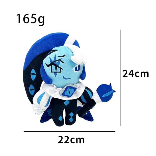 MAIPAI 24cm Cookie Run Kingdom Plüschtier,Weicher Schatten Milchkeks Plüsch Plüschtier,Niedlicher Schatten Milchkeks Plüsch Puppe Plüsch Kissen für Fans Weihnachten,Geburtstag Figur Geschenk