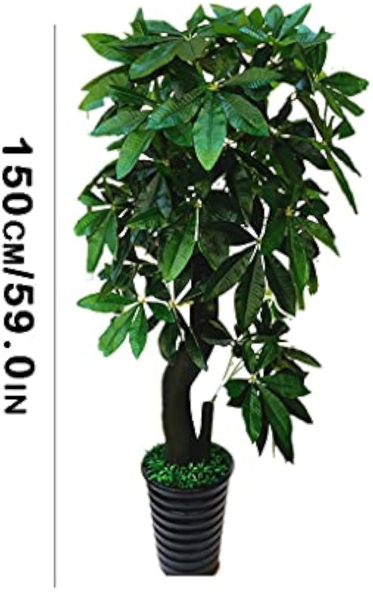 直売最安 人工観葉植物 屋内や屋外用のプラスチック保育園の59インチ人工的な作りの幸運 リアルな背の高いフェイクツリー Color Green 人工観葉植物 オンライン通販 値引販売 Www Civilittee Hu Com