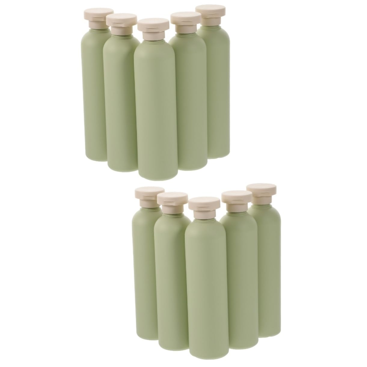 BESTYASH 2 Set Bottiglie Ricaricabili Con Flip Per Lozioni E Shampoo Bottiglie Vuote Viaggio Per Casa E Hotel 5 Pezzi*2