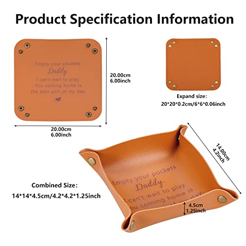 Gifts for Dad Daddy New Dad FatherS Day Gifts from Daughter Son Baby Kids Wife, Birthday Gifts for Dad Stepdad First Time Dad Christmas Valentine Day Gifts for Dad Who Wants Nothing Valet Tray for Dad - Image 3