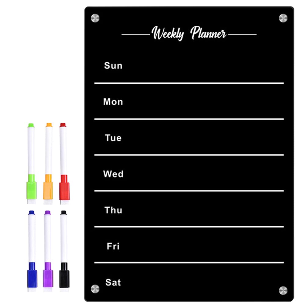 Magnetische Planungstafel A3 Acryl Magnetisch Abwischbar Wiederverwendbar Whiteboard Mit 6 Markern Küchenkalender Kühlschrank Notizboard Büroplaner