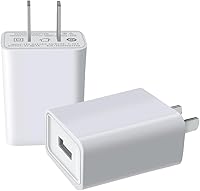 FOBSUNLAND USB Wall Charger 2-Pack 5V/2A Fast Charging Adapter for iPhone, iPad, Samsung Galaxy, Tablets, Kindle & More - White