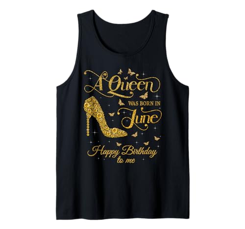 Una Reina Nació En Junio Feliz Cumpleaños Para Mí Reina Cumpleaños Camiseta sin Mangas