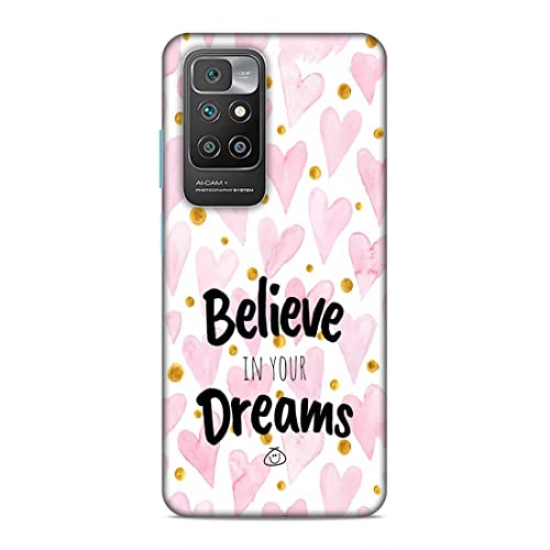 Image of Printed Mobile Back Hard Case Cover for Xiaomi Redmi 10 Prime | Stay Positive, Believe in Your Dreams -2196