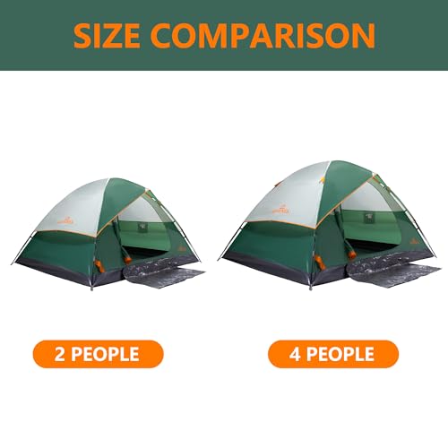 Asfanes 4 Person Waterproof Tents For Camping Easy Setup Outdoor Portable Backyard Camping Tents Suitable For Car Camping thumb #8