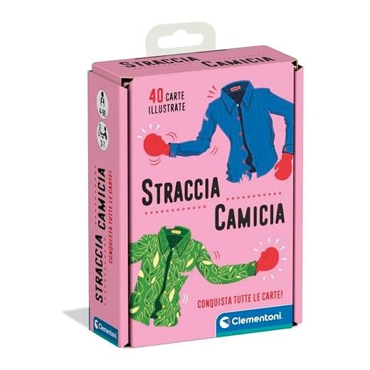Clementoni- Straccia Camicia Mazzo, Carte da Gioco Bambini, 2-6 Giocatori, 4 Anni+, Multicolore, 16298