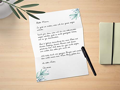 Briefpapier mit Blumenmotiv Version 4 im DIN A4 Format - 50 Blätter einseitig bedruckt in qualitativem 120g/qm Papier… – Bild 4