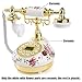 Cedilis Retro Vintage Landline Phone, Antique Ceramic Telephone with LCD, Old Fashioned Telephones with Push Button Dial for Home Decor