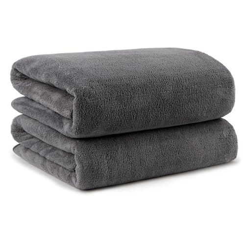Orighty Microfibre Bath Towels Pack of 2(27” x 54”) – Soft Feel, Highly Absorbent, Quick Drying for Body, Sport, Yoga, SPA, Fitness – Grey