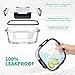 34pcs Glass Food Storage Containers with Lids Set, Airtight Glass Meal Prep Containers (17 Containers & 17 Lids), Leak Proof Lunch Container BPA-Free, Microwave, Oven, Freezer, Dishwasher Safe-Black
