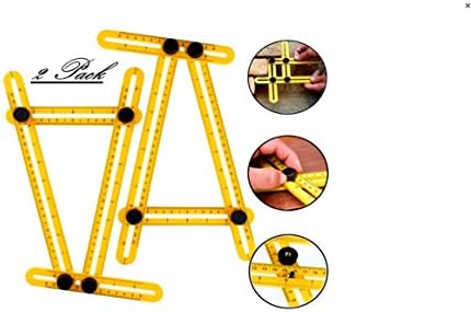Angle Ruler, Angle Measurement Tool, Template Tool Multi-Angle Measuring Ruler General Tools for Carpenter(2pack)