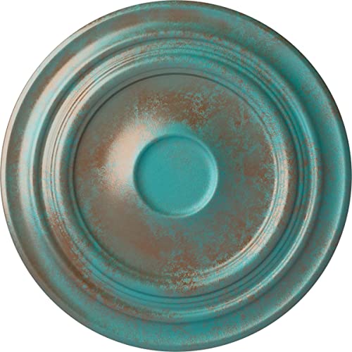 Ekena Millwork CM32GICGS Giana Ceiling Medallion, Copper Green Patina, 32 5/8"OD x 1 1/2"P