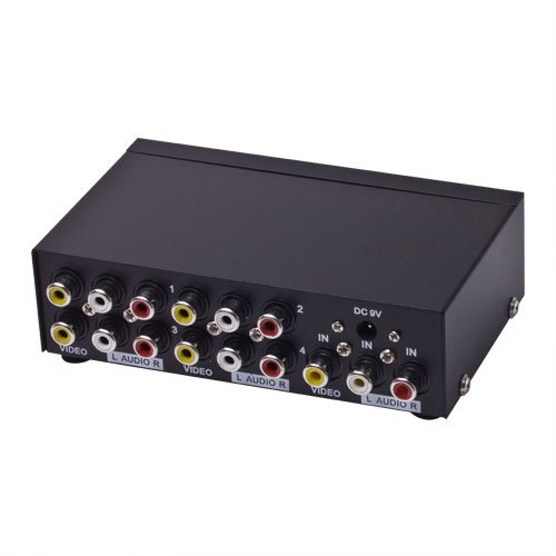 CE Compass 4 Port 1 in 4 Out 3 RCA AV Audio Video