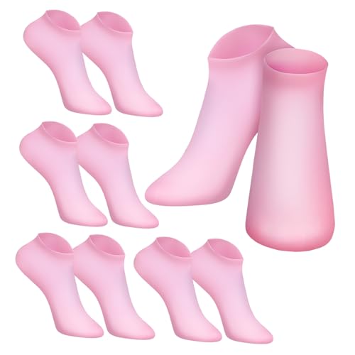 minkissy Silicone Socks for Women Moisturizing Foot Care Socks Toe Separators Soft Low Cut Friendly