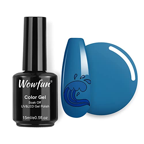Wowfun Gel Nail Polish Gel Polish 1Pcs Gel Nail Polish Nail Polish 15Ml Soak Off Christmas Gift For Women Long Lasting Salon Home Diy (Navy Blue) #TOP7
