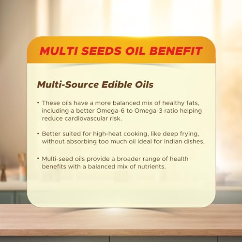 Image of Saffola Gold Refined Cooking oil | Power of 3 - Balance of Good Fats, Triple Anti-Oxidant System & Fortified with Vitamins | Multi-Source Edible Rice Bran & Sunflower Oil | 4 X 1 Litre Jar