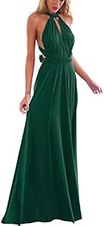 Women Transformer Evening Long Prom Dress Multi-Way Wrap Convertible Floor Length Wedding Halter