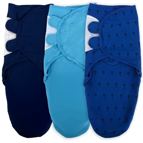 Image of 3 Pack Organic Swaddles Sacks For Newborns, Baby Girls, Boys, Soft & Snug Newborn Sack, Nursery Swaddling Blankets