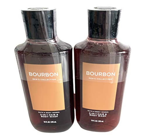 Bath and Body Works 2 Pack Men's Collection 2 in 1 Hair and Body Wash BOURBON.