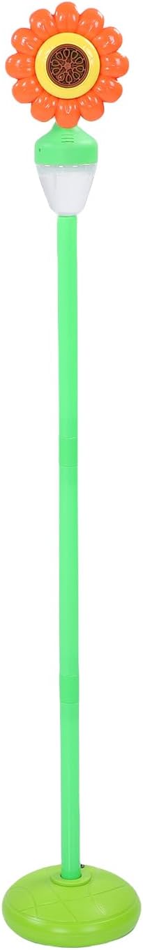 Keenso Bubble Machine, Sunflower Automatic Flower Blower Rechargeable Battery One Click Start for Kids Indoor Outdoor Party (Orange)