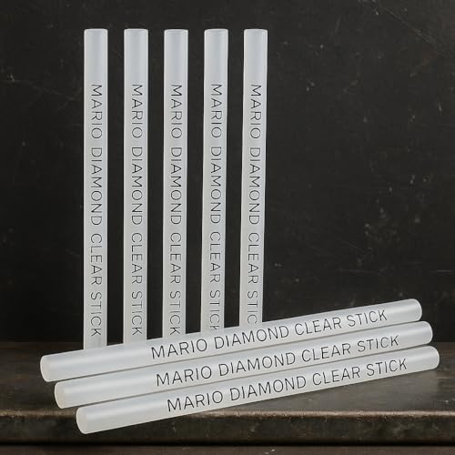 Image of Mario Diamond 240mm Long Crystal Clear Premium Glue Sticks, Pack of 20 | Crystal Clear Finish | Super Strong Bonding Hot Melt Glue Sticks for DIY, Crafts & Professional Use