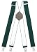Produktbild Xeira Hosenträger Dunkelgrün Standard Länge X Design für Herren und Damen mit 4 soliden Clips und Braunen Leder