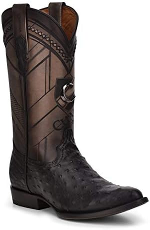 Bota Vaquera Hombre Bota Cuadra Rodeo En Piel Avestruz Para