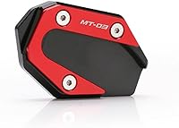 Vista 3 de Soporte de pie para motocicleta, ampliador lateral, soporte de extensión compatible con Yamaha MT03 MT-03 2014-2019 (negro)