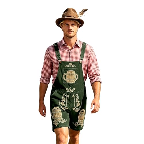 Peto corto bávaro ajustable para vestir en el Oktoberfest y recrear el ambiente tradicional
