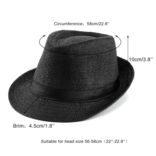 Sombrero Fedora Unisex de Paja Verano Panamá miniatura 2