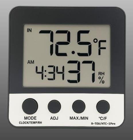 Thermocare Digital Hygrometer Indoor Thermometer, Temperature and Humidity Meter with Clock Display, Large LCD Screen, °C/F Switchable for Home and Office-image-3