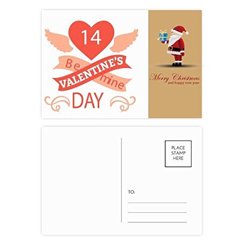 Cartes postales Saint-Valentin Be Mine Père Noël rouge lot de 20 pour déclarer votre amour