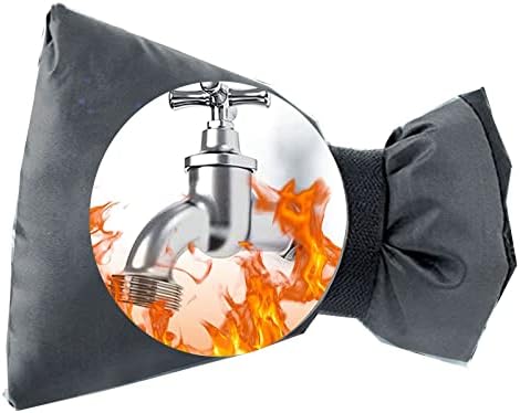 Housse De Protection Robinet Extérieur - Tissu Oxford 210D Épais, Anti-Gel, Imperméable, Pour Robinets De Jardin (Noir)