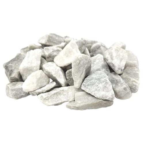 White Landscaping Rocks, White Gravel Marble Chips, 0.5 to 1.5 inches in Length, 1 Pound of Rocks