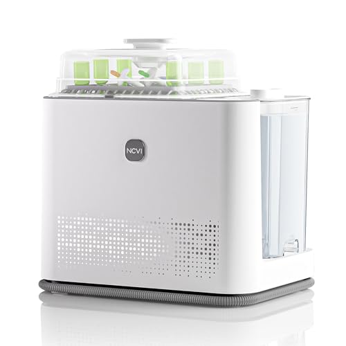 NCVI Large Baby Bottle Washer Sterilizer and Dryer Holds 6 Bottles & Pump Parts, Hospital-Grade...