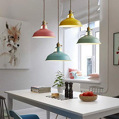 Suspension E27 design nordique en métal finition macaron luxe