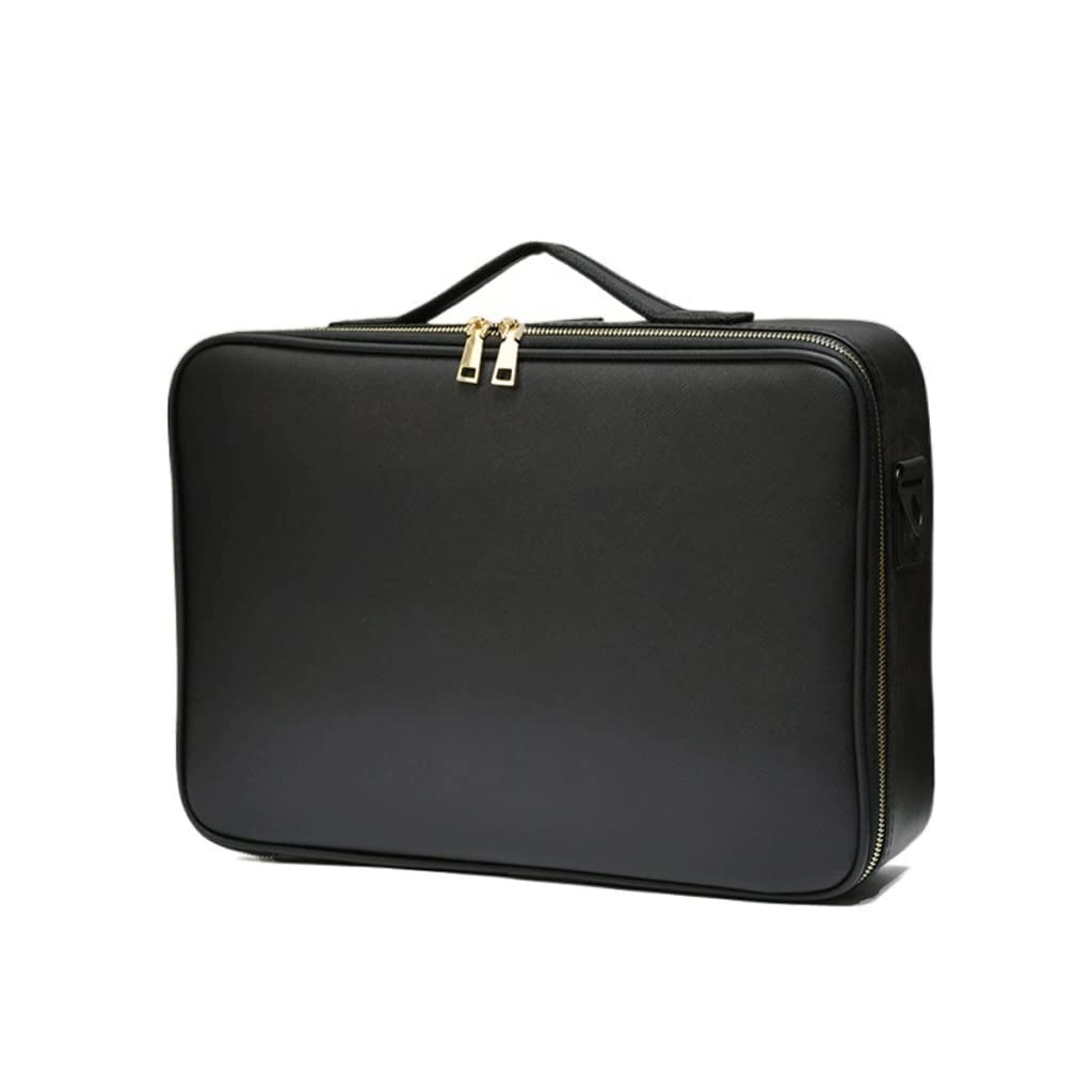 Organizador de pintalabios Organizador de cosméticos portátil, neceser de viaje con varios compartimentos de cuero for artistas de maquillaje, Kit de maquillaje profesional Organizador de maquillaje (