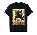 Funny Cat Gamer Ramen Graphic Japanese Kawaii Anime Gaming T-Shirt