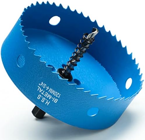 160mm HSS Bi-Metal Hole Saw, Table Vent Hole Cutter with 30mm Cutting Depth for Wood Boards, Thin Metal Sheet, Drywall and Plastic