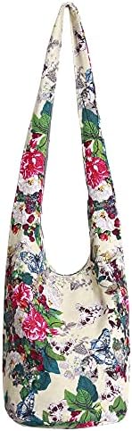 Ethnic Style Bag Lady's Everyday Crossbody Shoulder Bags Women Tourist Handbag Cotton Hobo Sling Bag Shoulder Bags Bohemian