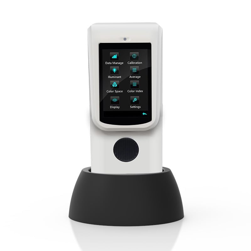 Spectrocolorimeter Portable Spectrophotometer Touch Screen Spectrocolorreader with Single Aperture Φ8mm Combined Full-Spectrum LED Light Source Repeatability ΔE*ab Within 0.1 Data Storage 1,0000