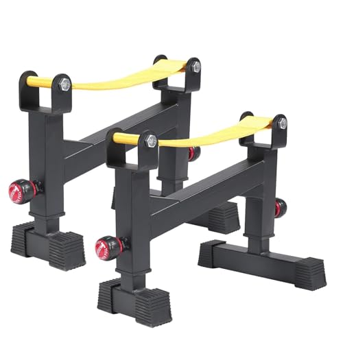 Adjustable Barbell Holder Stand - 5-Level Deadlift Platform 