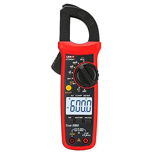 UNI-T UT202A+ Digital Multimeter Ammeter Anti-Burning Anti-Misdetection Clamp Meter 600A AC Multifunction Electrician Current Measurement with True Effective Value