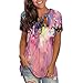 Xmiral Magliette Estive per Le Donne Magliette Estive A Manica Corta O Collo Tunica Magliette Camicetta Casuale Senza (M,Rosa)